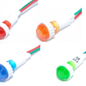 Indicator martor cu fir 12V, rosu, verde, portocaliu sau albastru