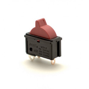 Intrerupator Basculant On-Of 220V 6-10A Rosu INT-22017R