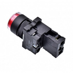 Intrerupator Buton Push Cu Cauciuc 22mm Rosu No- EB2 - Img 4