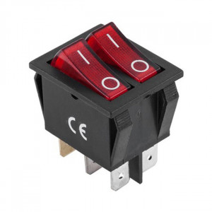 Intrerupator Comutator IRS On-Of Rosu 6 Contacte 220V-16A