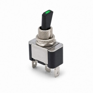 Intrerupator cu Maneta si LED Verde 12V 30A, ON/OFF, 3 Pini - Img 2