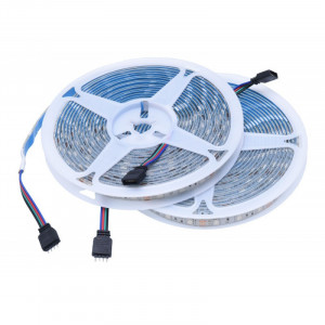 Kit banda LED 5050 RGB IP65 10m cu Bluetooth si telecomanda - Img 4