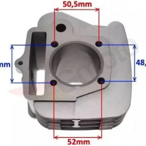 Kit cilindru (set motor) ATV Lifan ZS125 52.4mm - Img 3
