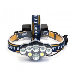 Lanterna de Cap 8 LED-uri , 2 Acumulatori 3,7V LI-ION - Img 2