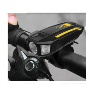 lanterna (far bicicleta ) Led 180 lumin, Funcţie de 3 ore dupa incarcare ,cu avertizare , USB , long life baterie interna , alarma 20m destanta lumina - Img 3