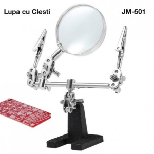 Lupa cu suport si clesti pentru electronice - Img 7