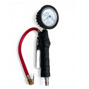 Manometru presiune anvelope tip pistol cu glicerină (0–230 PSI / 0–16 bar)