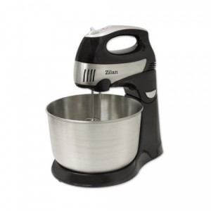 Mixer cu Bol Inox ZILAN, Capacitate bol mare 4.3Litri, Putere 350W, Functie Turbo, 5 viteze