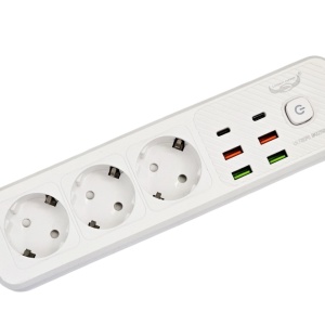 Prelungitor electric cu 3 prize + 4 USB + 2 Type-C, 3 metri - Img 2
