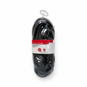 Prelungitor negru 3x1,5mm², lungime 10m, cu stecher si cupla cauciucata, 250V AC 10A, 2500W - Img 4