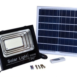 Proiector 300W cu Panou Solar și Telecomanda