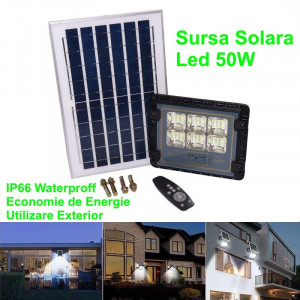 Proiector LED 100W cu panou solar - Img 2