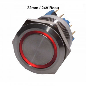 Push buton 22mm / 24V cu LED - Img 3