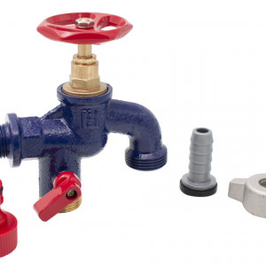 Robinet fonta dublu serviciu cu doua iesiri 1/2" - Img 2