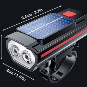 Set far si stop led pentru bicicleta cu incarcare USB si panou solar - Img 2
