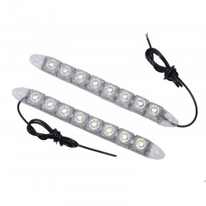 Set lumini auto DRL 12V - 2 x 6 LED - Img 4