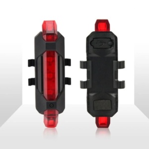 Stop bicicleta 5 led-uri, acumulator reincarcabil usb, 5 moduri iluminare, impermeabil - Img 2