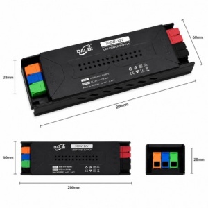 Sursa Alimentare LED 12V 300W 25A Slim cu Conectare Rapida Push-In, Carcasa Aluminiu - Img 3