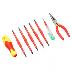 Trusa 12 unelte de electrician, surubelnite si sfic NO-3035