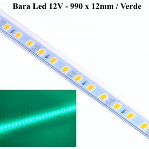 Bara cu 72 led SMD 5050, 12V, 990x12x1mm: albastru, rosu, verde, galben - Img 5