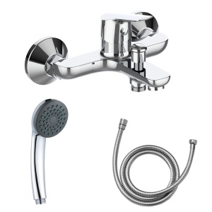 Baterie cada Z-Inox ZLN8177 completa cu furtun 1,5m si para dus - finisaj argintiu premium - Img 2