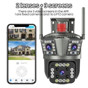 Cameră de Supraveghere Bullet-Dome Linkage, Wi-Fi, IP66, Viziune Nocturnă, Audio Bidirecțional, Detecție Mișcare (model WQQ839-PW-2-QZ) - Img 2
