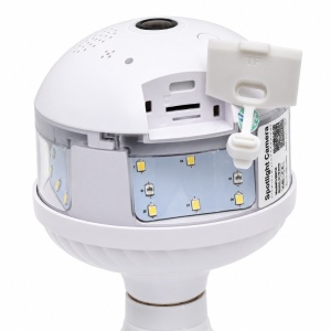 Camera de Supraveghere Wi-Fi Tip Bec E27, Panoramica 360°, cu Iluminare LED D8 - Img 2