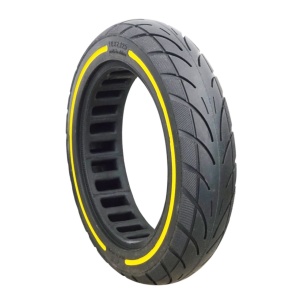 Cauciuc solid plin trotineta 10 x 2.125 inch cu dunga galbena