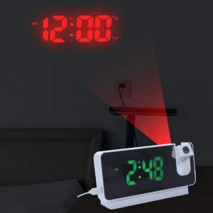 Ceas digital cu LED verde si proiectie S282A - Img 3