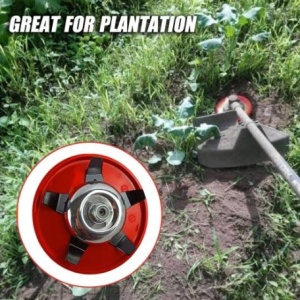 Disc motocoasa 5 lame, protectie, pentru sapat, plivit, tuns iarba, diametru gaura ax 25mm - Img 2