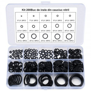 Inele din cauciuc nitril - 200 buc/set