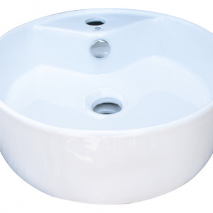 Lavoar ceramic ERMETIQ CIRCLE cu prealin montaj pe blat 380x380x135