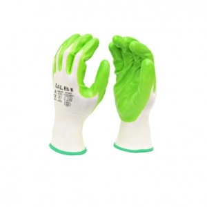 Manusi de lucru din poliester si latex NR.9 - 12buc/set