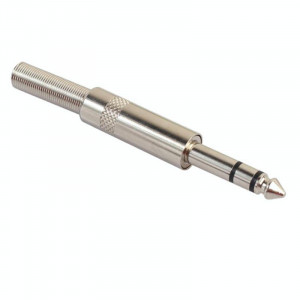 Mufa jack 6.3 tata stereo metal cu arc