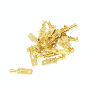 Papuci electrici de alama, tata 6,3mm, 100buc/set
