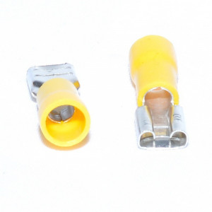 Papuci Electrici Galben Mama 6,3mm ,100buc/set