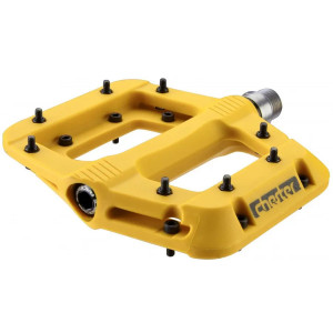 Pedale profesionale Race Face Chester, material compozit, 16 pini, culoare galbena - Img 2