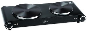 Plita electrica Zilan ZLN8273 Negru, putere 2500W, doua ochiuri
