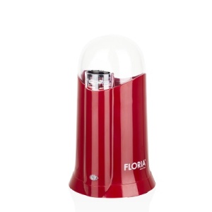 Rasnita Electrica Floria ZLN-3086 Rosu Putere 200W, Capacitate 60 gr, Cuva otel inoxidabil,