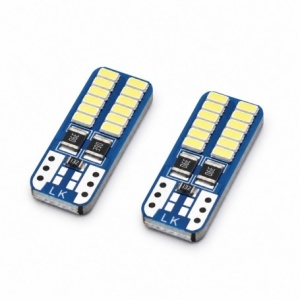 Set 2 Becuri Auto LED T10 pentru Pozitie si Interior, Albe, 12V, CL-24W - Img 3