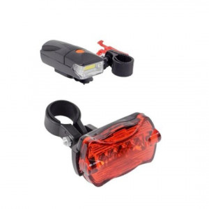Set de lumina pentru bicicleta cu LED-uri si stop