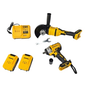 Set scule electrice cu acumulator: pistol impact si polizor unghiular (flex)