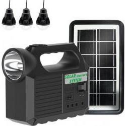 Sistem iluminare cu led-3 becuri ,panou solar