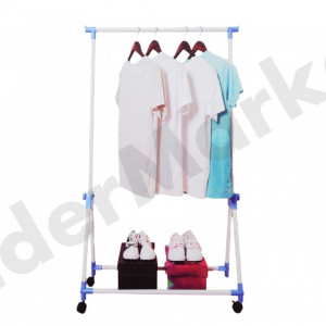 Suport orizontal mobil pentru haine - umerase 132 x 85 cm