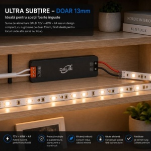Sursa Alimentare LED 12V 400W 3Sursa Alimentare LED 12V 48W 4A Ultra Slim 13mm3.3A Slim cu Conectare Rapida Push-In, Carcasa Aluminiu (Copy 1) - Img 4