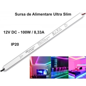 Sursa de alimentare ultra slim 12V-100W / 8,3A - Img 2