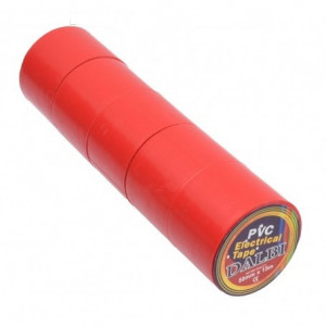 Banda izolatoare rosie din pvc 50 mm x 15 m set 5 bucati