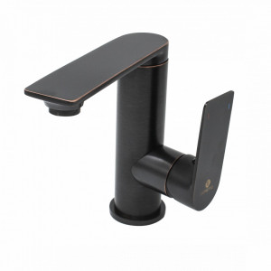 Baterie lavoar tip stalp cu pipa mobila Ermetiq, gama STYLISH negru