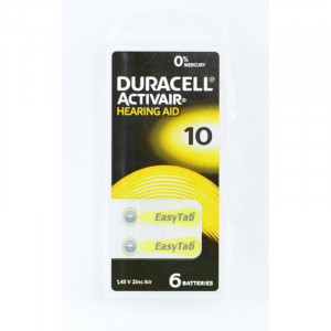 Baterii aparat auditiv Duracell PR10, 6 buc / set