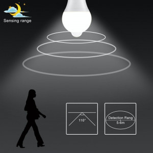 Bec cu LED si Senzor de Miscare E27 - 9W 4000K - Img 2